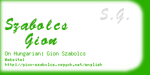 szabolcs gion business card